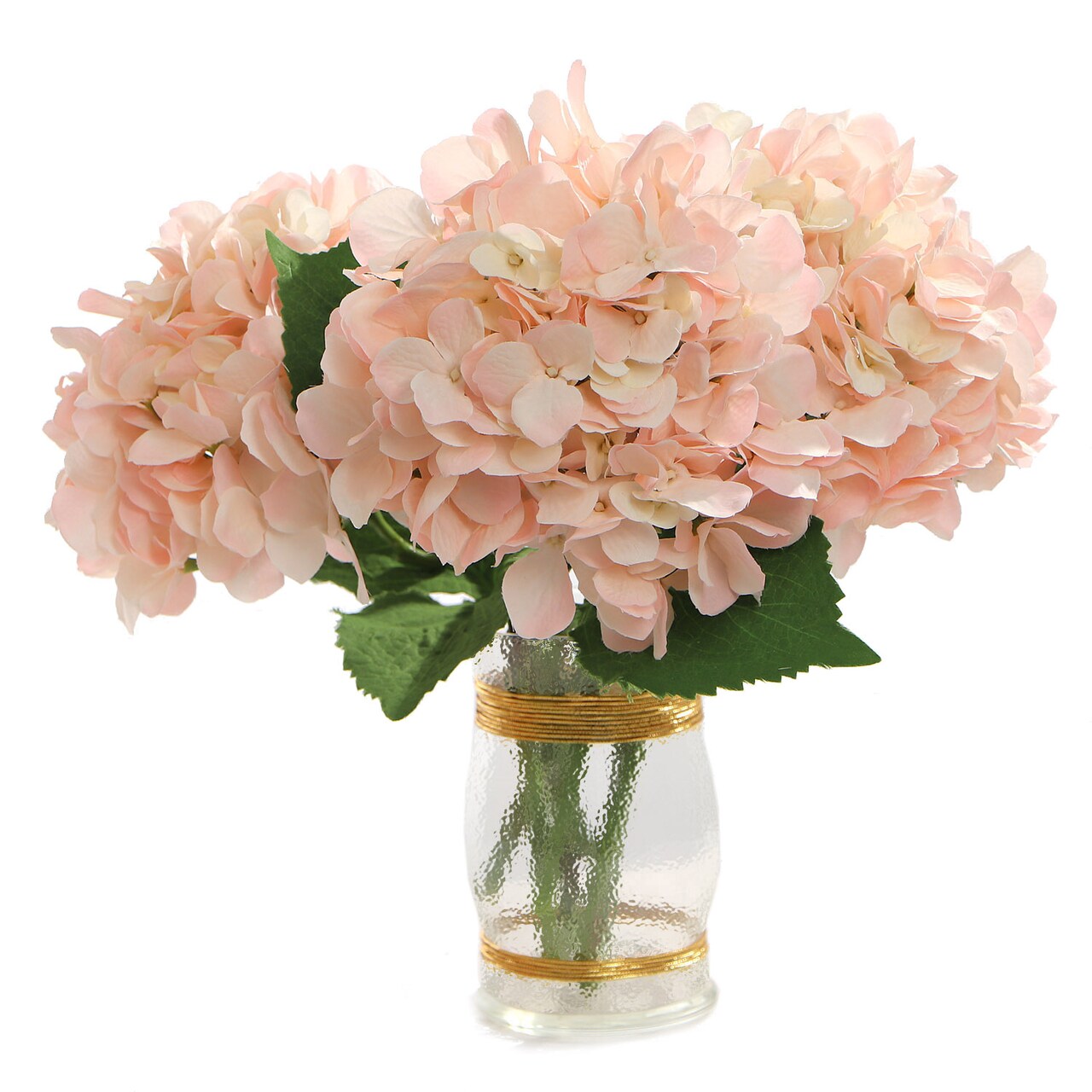 Pink Artificial Hydrangea Stems - 3PC Box with Lifelike Blooms, Ideal for Bouquets, Centerpieces & Home Decor - Elegant All-Season Display, Floral Home by Artificial Flowers